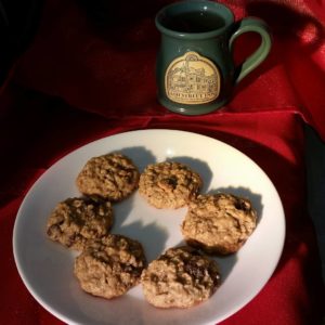 Ash Street Inn coffee mug and plate of cookies